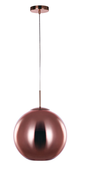 Ceiling pendant copper circular light 350mm