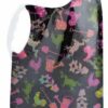 GARDEN PRINT BLACK AND PINK FOLDABLE PLASTIC WATERING CAN