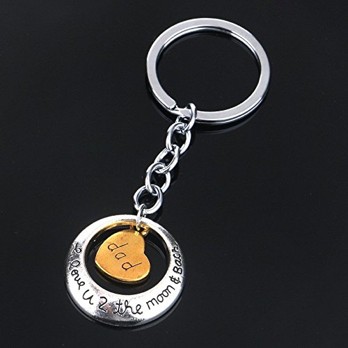 LOVE YOU TO THE MOON DAD KEYRING