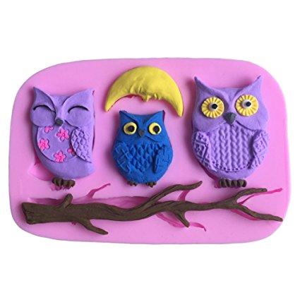 OWLS ON A BRANCH MOLD