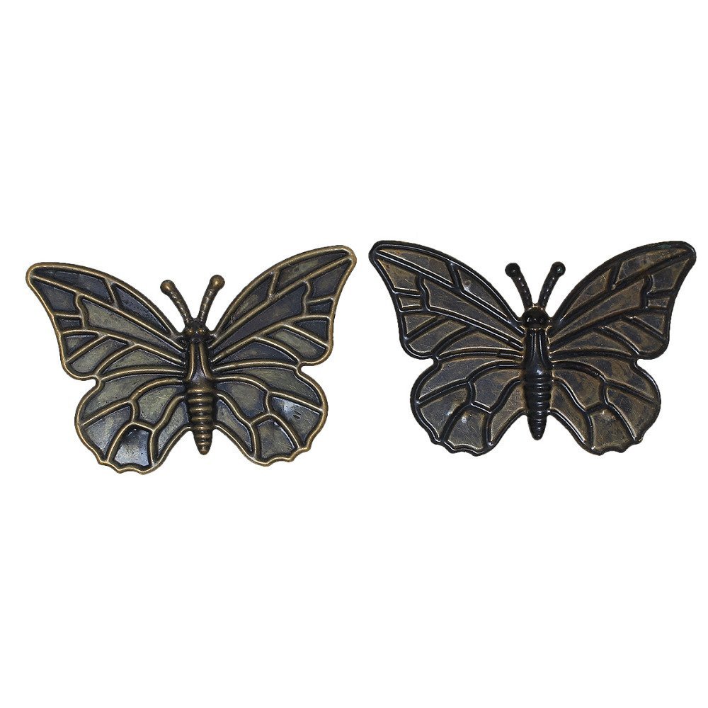 BRONZE FINISH BUTTERFLY EMBELLISHMENTS FILIGREE PACK OF 4