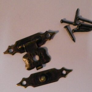 PAIR OF ANTIQUE STYLE METAL BUCKLE LATCHES