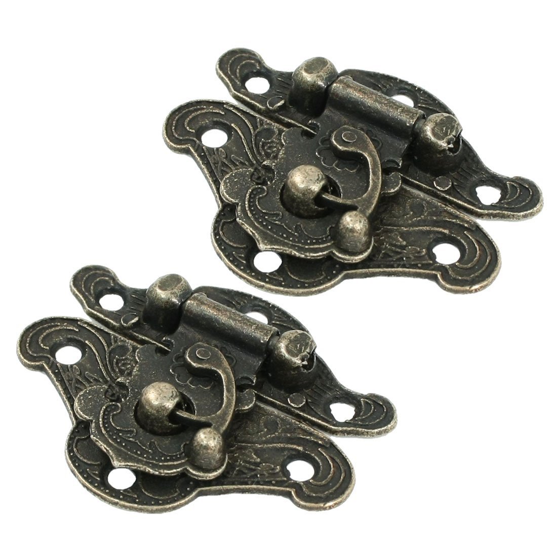 2 PACK ANTIQUE STYLE BRONZE FINISH LATCHES