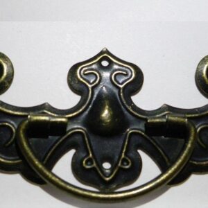 PAIR OF SMALL ORNATE ANTIQUE FINISH HANDLES