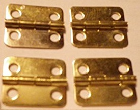 4 PACK SMALL GOLD FINISH HINGES