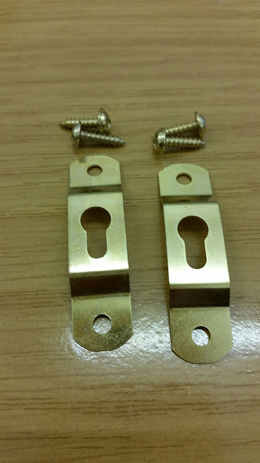 BRASS FINISH HANGING PICTURE BRACKETS PACK OF 2