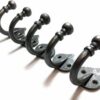 Ball End Cast Iron Spearhead Hat & Coat Hooks Pack of 5