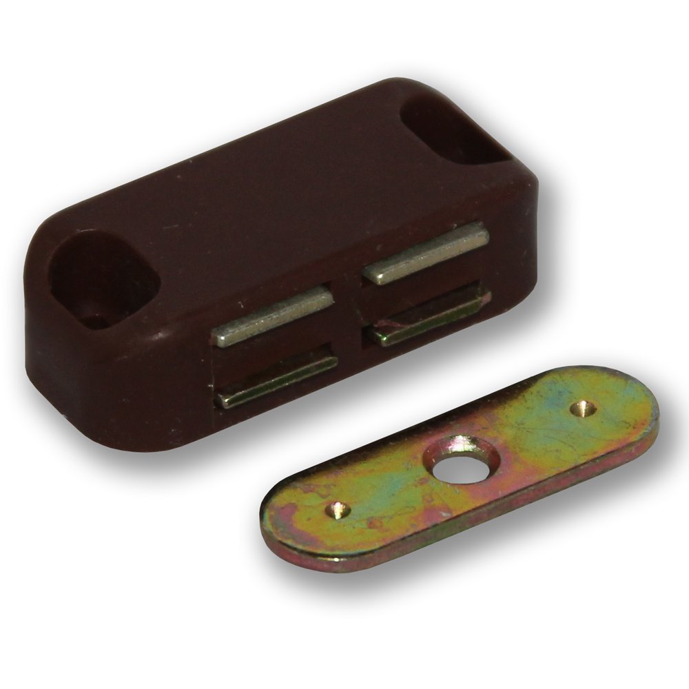 BROWN MAGNETIC DOOR CATCH AND PLATE