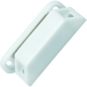 WHITE SLOPING SIDE STRONG MAGNETIC CATCH WITH WHITE PLATE