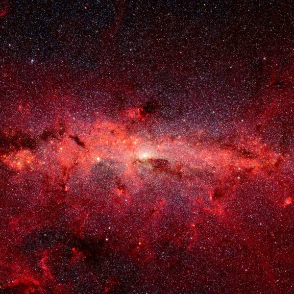 Stunning view of the Milky Way galaxy, captured in an LED Box Frame with vibrant colors.