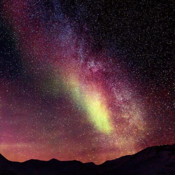 Milky Way galaxy with vibrant colors captured in an LED Box Frame, bringing the stars and cosmic beauty to your home decor.