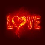 Fiery 'LOVE' written in vibrant flames, glowing in this LED Box Frame, creating a passionate and dynamic addition to your decor.