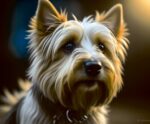 Australian Silky Terrier dog portrait captured in stunning detail, highlighted with LED Box Frame lighting for a personalized home decor display.