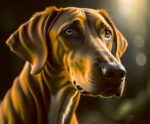 Azawakh dog portrait illuminated in an LED Box Frame – a perfect wildlife art decor piece for your home.