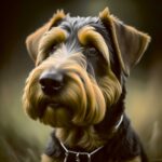 Charming portrait of an Airedale Terrier, showcasing its distinctive fur and friendly expression, perfect for an LED Box Frame to add warmth and personality to any room.