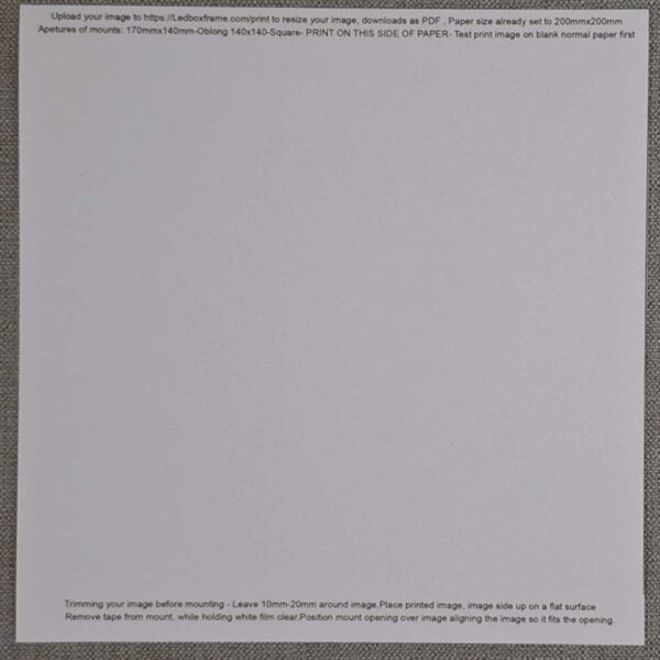 Printable film insert for LED Box Frame, designed for easy customization and eco-friendly display options