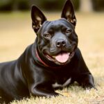 Staffordshire Bull Terrier dog in LED box frame with customizable lighting for home decor and sensory benefits