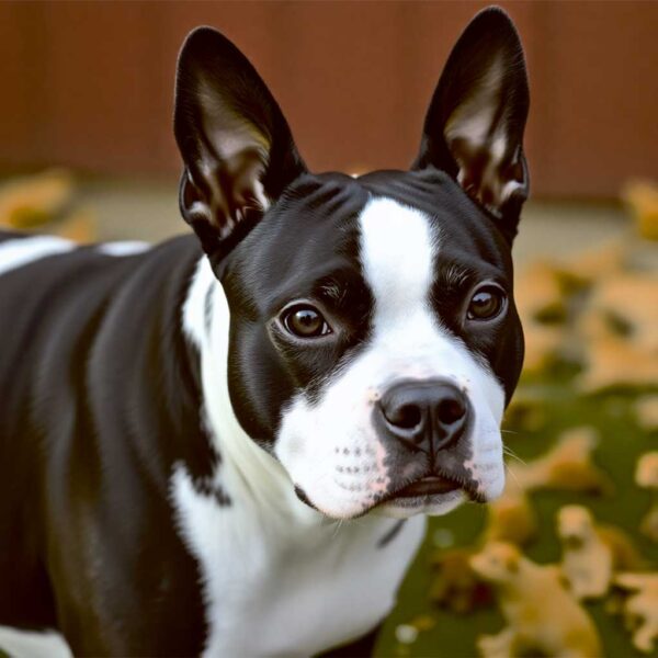 Staffordshire Bull Terrier in LED box frame, energy-efficient display, adjustable lighting for customizable decor.