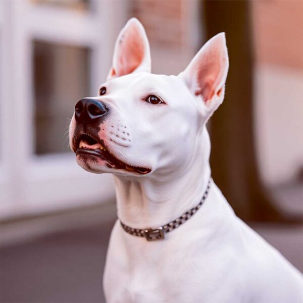 Staffordshire Bull Terrier in LED box frame, energy-efficient display, adjustable lighting for customizable decor.