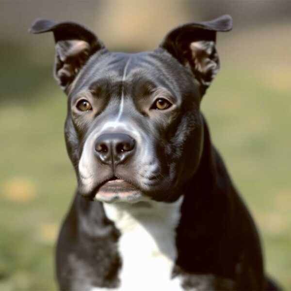 Staffordshire Bull Terrier portrait in eco-friendly LED box frame, customizable lighting for home decor.