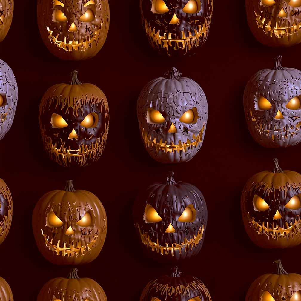 Halloween LED Box Frame 02 – Haunted Jack-O’-Lantern Wall