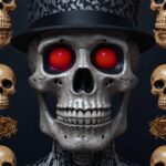 Halloween LED Box Frame 15 – Deadmans Skull