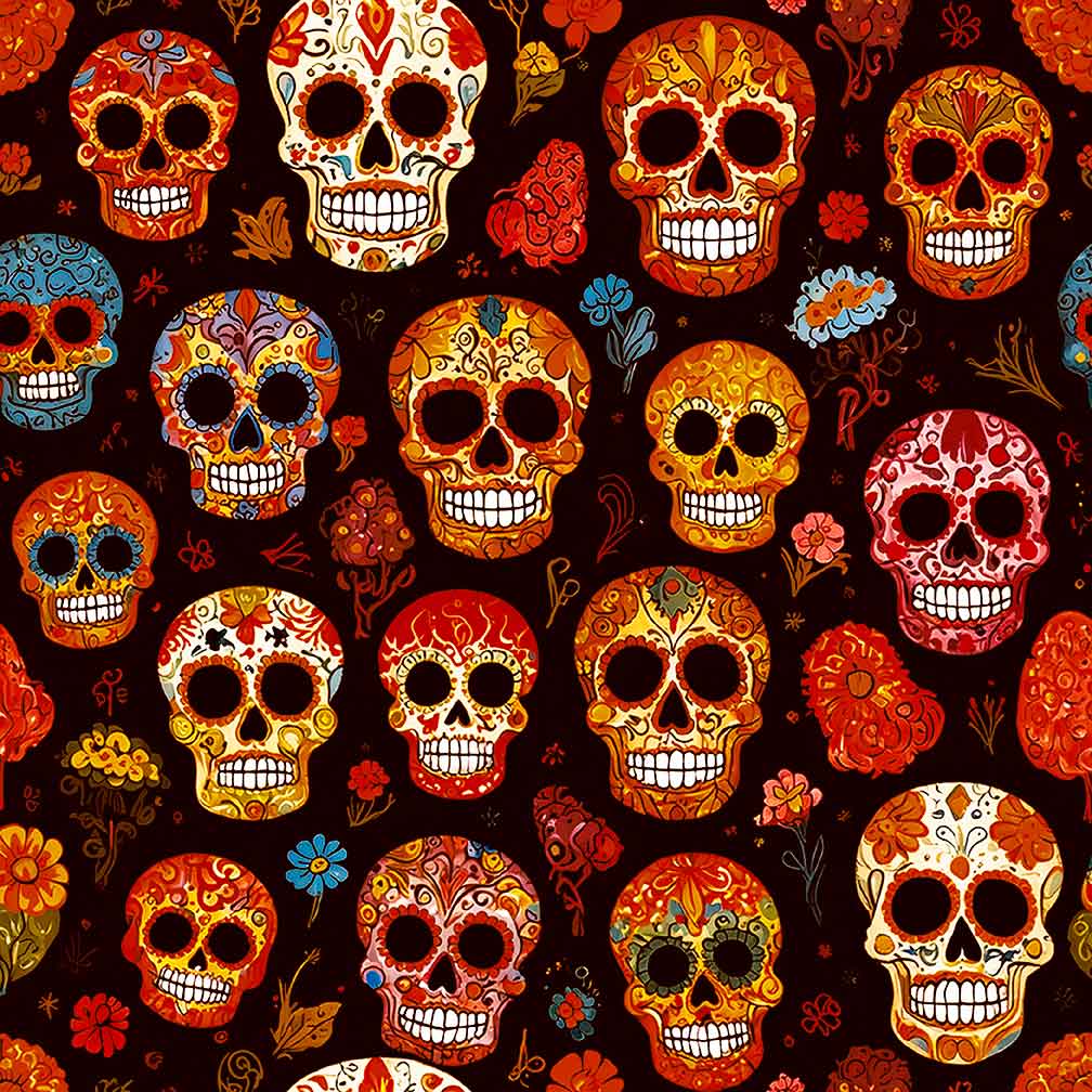 Halloween wall of Skulls - LED Box Frame 16 –
